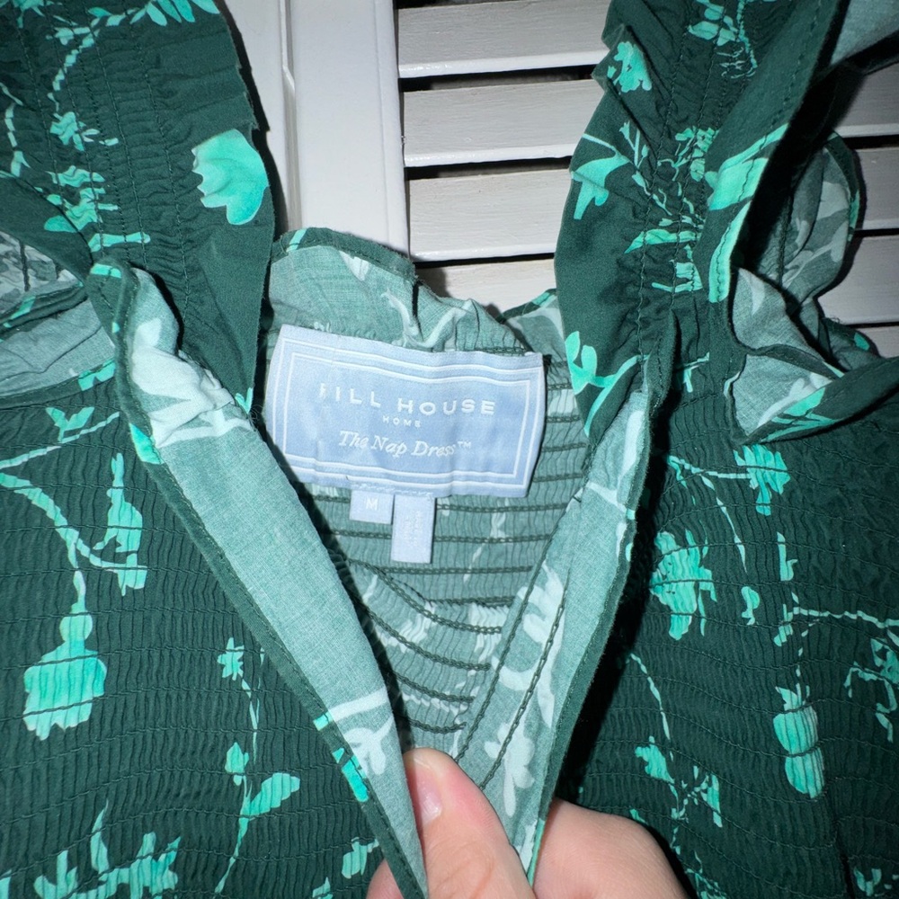Hill House Home Ellie Nap Dress - Emerald Green Floral - Picture 4 of 4